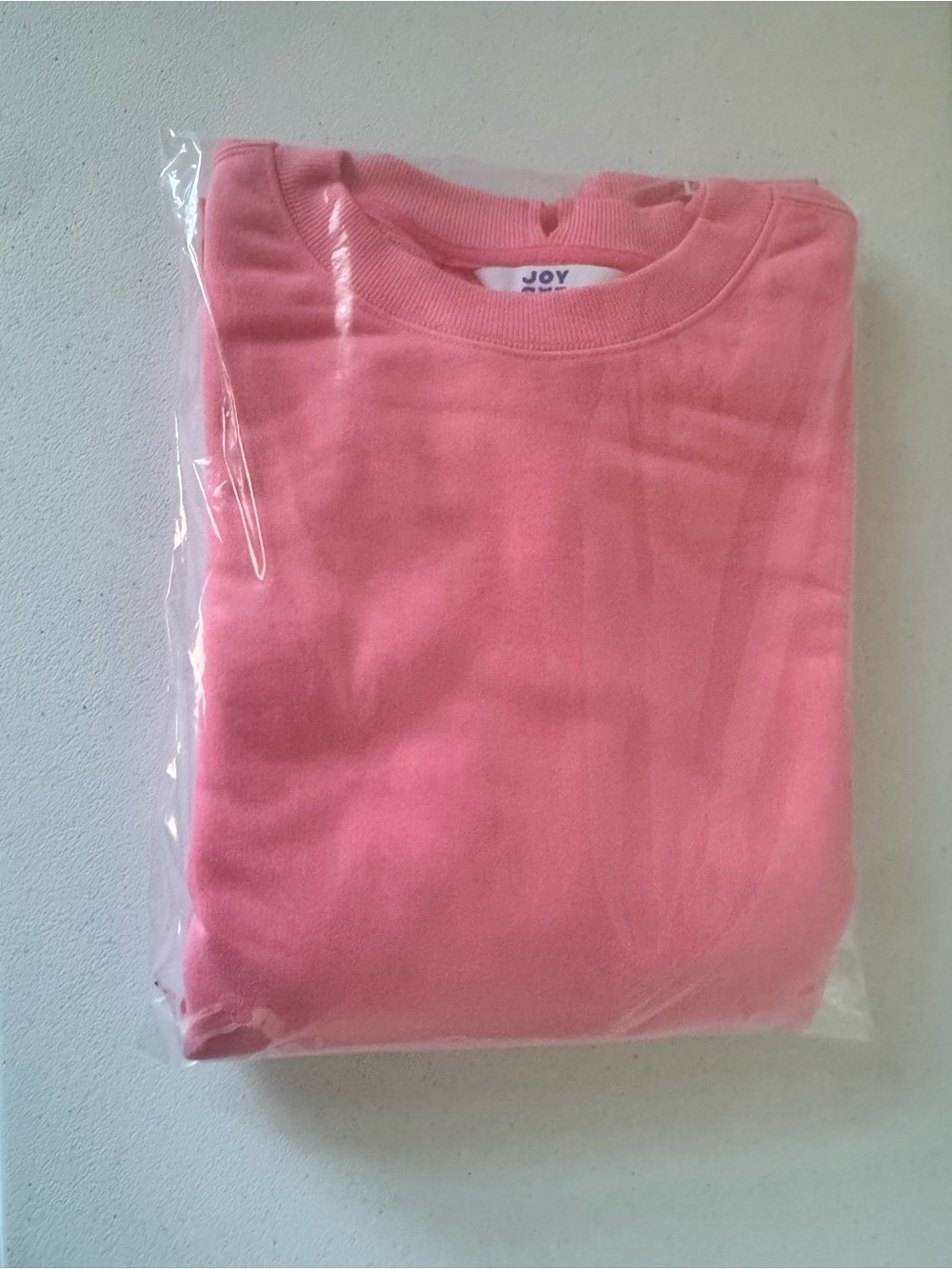 JoyLab Coral Crewneck Sweatshirt in Bright Coral Pink - Picture 5 of 5